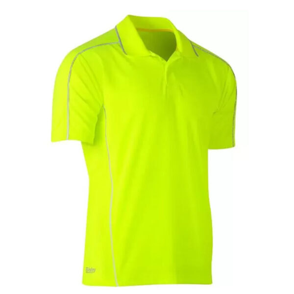 Bisley Cool Mesh Polo With Reflective Piping