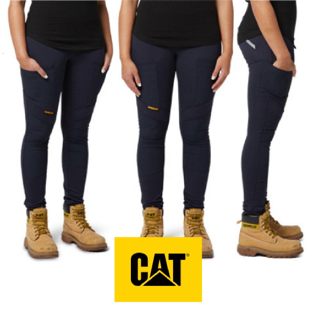Buy CAT Womens Taped Work Stretch Leggings (1810096) Navy Online