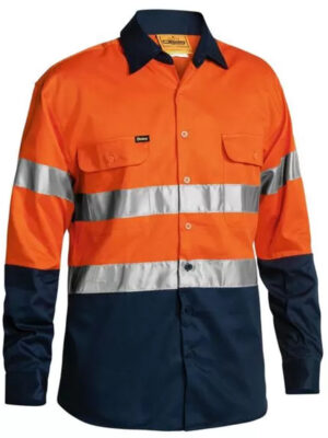 Bisley Taped HI VIS Drill Shirt BT6456