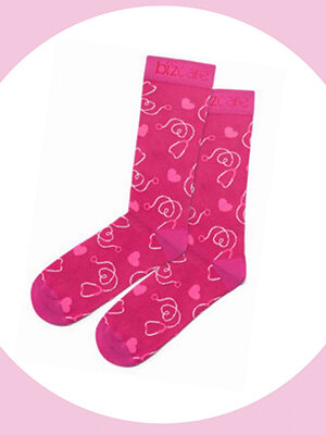 Pink Happy feet Socks