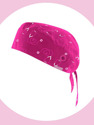 Pink scrub hat